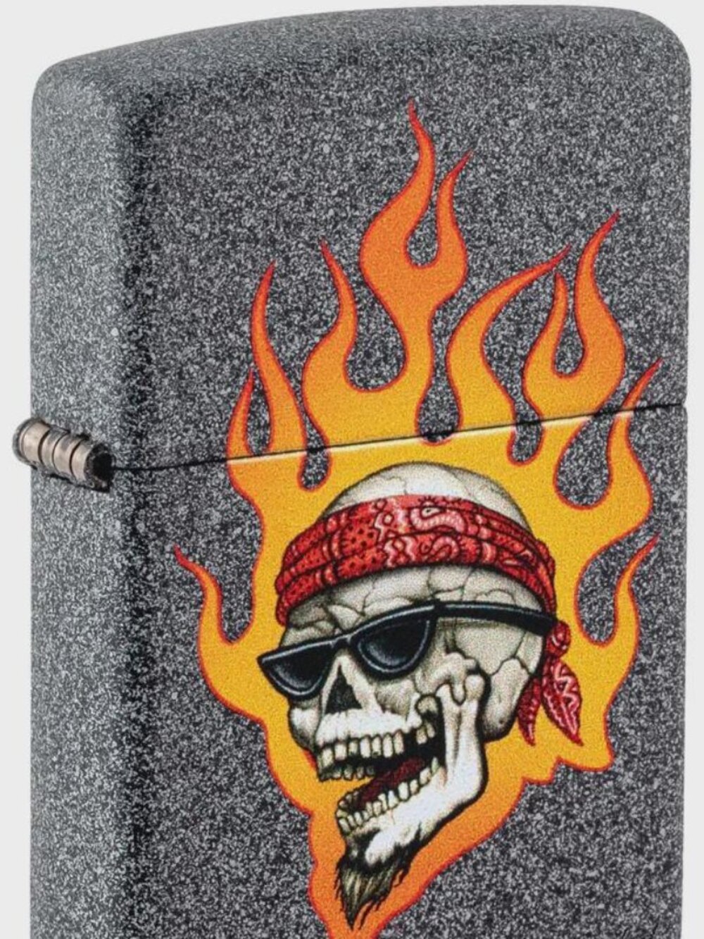 Ironstone   Skull With Bandana Zippo Lighter